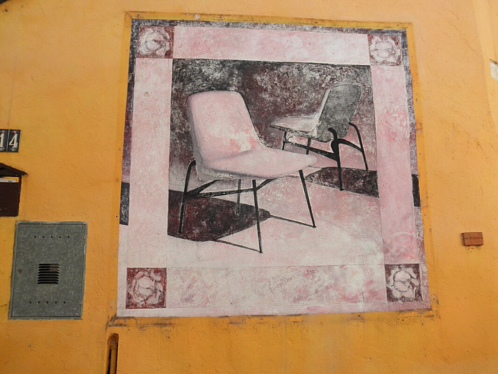 Artwork Waiting Room with a Pair of Chairs